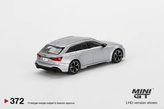 MINI GT 1/64 No.372 Audi RS 6 Avant Carbon Black Edition Florett Silver LHD MGT00372-L