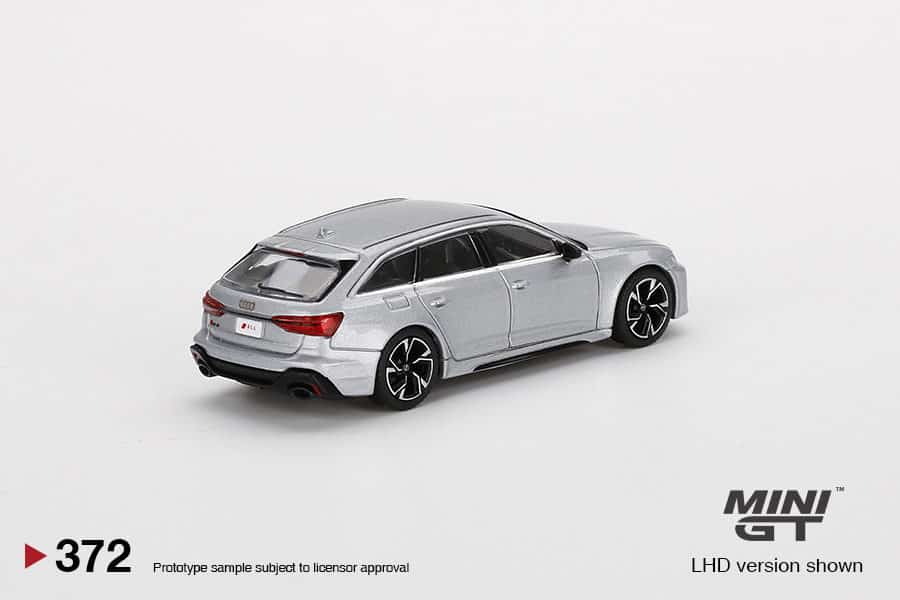 MINI GT 1/64 No.372 Audi RS 6 Avant Carbon Black Edition Florett Silver LHD MGT00372-L
