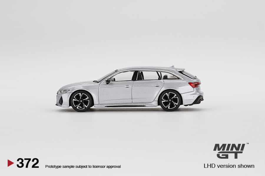 MINI GT 1/64 No.372 Audi RS 6 Avant Carbon Black Edition Florett Silver LHD MGT00372-L