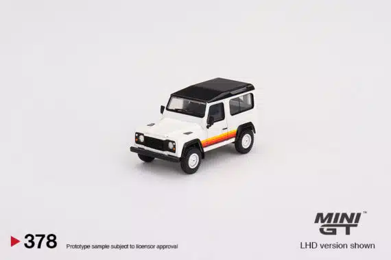 MINI GT 1/64 No.378 Land Rover Defender 90 Wagon White LHD MGT00378-L