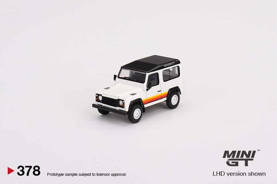 MINI GT 1/64 No.378 Land Rover Defender 90 Wagon White LHD MGT00378-L