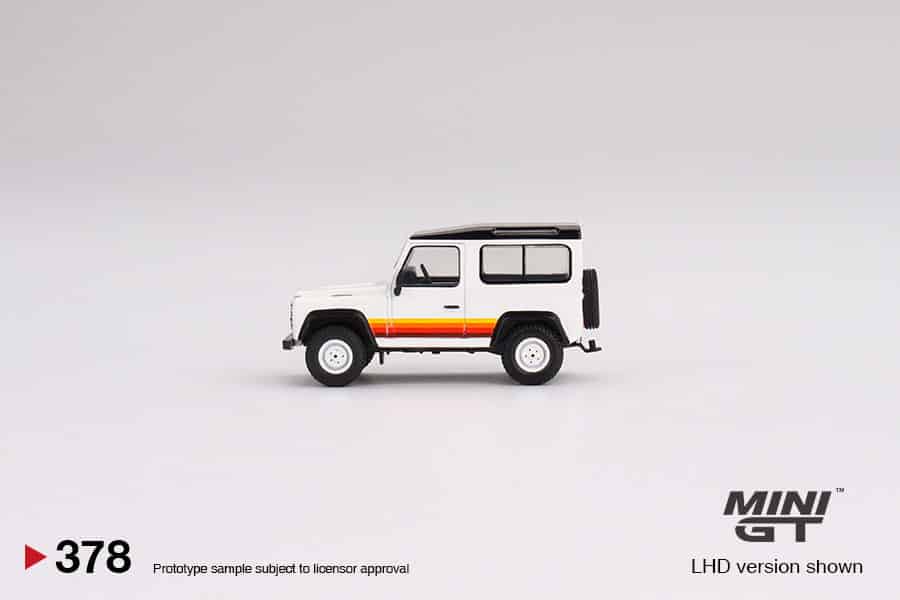 MINI GT 1/64 No.378 Land Rover Defender 90 Wagon White LHD MGT00378-L