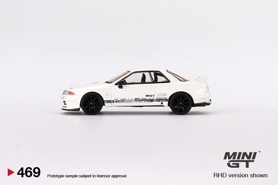 MINI GT 1/64 No.469 Top Secret Nissan Skyline GT-R VR32 White RHD MGT00469-R