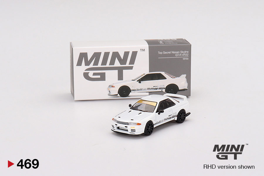 MINI GT 1/64 No.469 Top Secret Nissan Skyline GT-R VR32 White RHD MGT00469-R