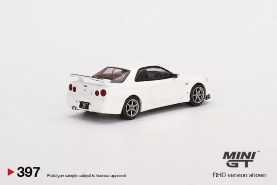 MINI GT 1/64 No.397 Nissan Skyline GT-R (R34) V-Spec N1 White RHD MGT00397-R