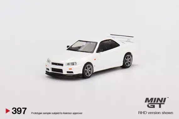 MINI GT 1/64 No.397 Nissan Skyline GT-R (R34) V-Spec N1 White RHD MGT00397-R