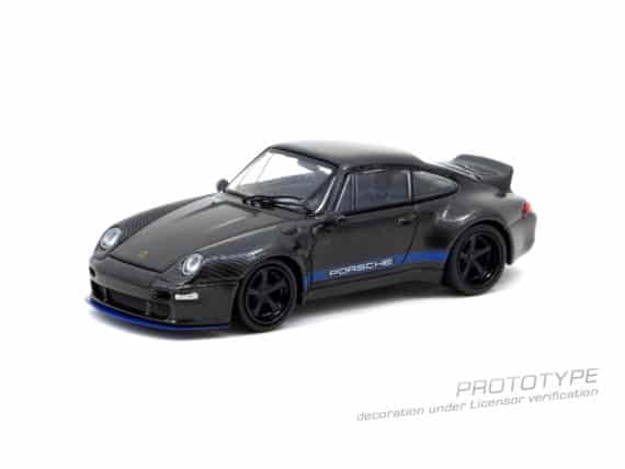 Tarmac Works 1/64 HOBBY64 Porsche 993 Remastered By Gunther Werks Black Carbon Fiber