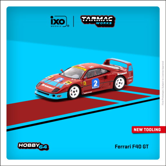Tarmac Works 1/64 HOBBY64 Ferrari F40 GT Italian GT Championship 1992 Pierre-Alexandre Popoff