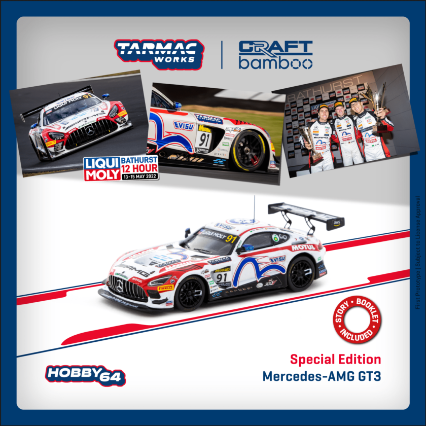 Tarmac Works 1/64 HOBBY64 Mercedes-AMG GT3 Bathurst 12 Hour 2022 Craft