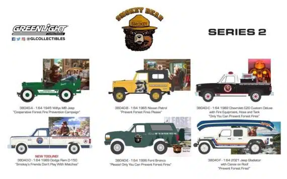 Greenlight 1/64 Smokey Bear Series 2 - 1982 Chevrolet C20 38040-C