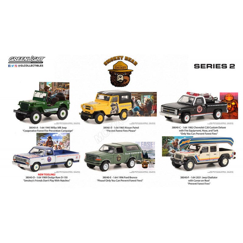 Greenlight 1/64 Smokey Bear Series 2 - 1982 Chevrolet C20 38040-C