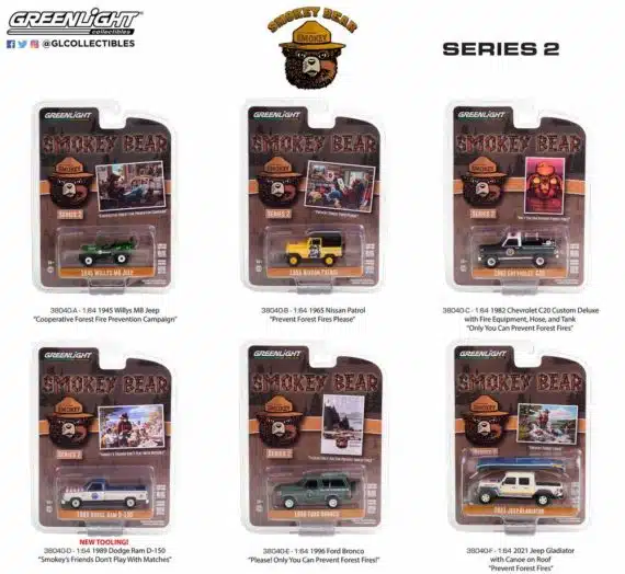 Greenlight 1/64 Smokey Bear Series 2 - 1982 Chevrolet C20 38040-C