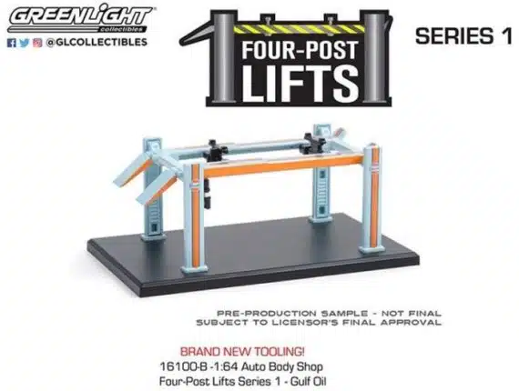 Greenlight 1/64 Four-Post Lifts Series 1 Gulf 16100-B