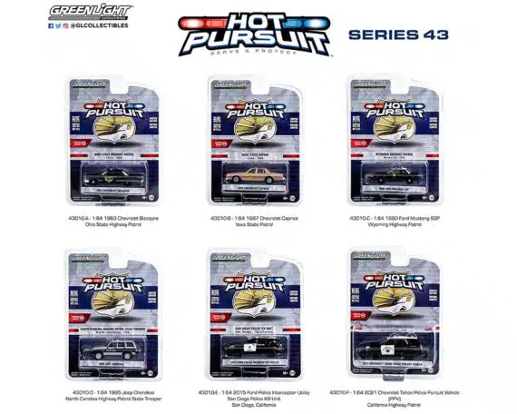 Greenlight 1/64 Hot Pursuit Series 43 - 2021 Chevrolet Tahoe Police Pursuit Vehicle 43010-F