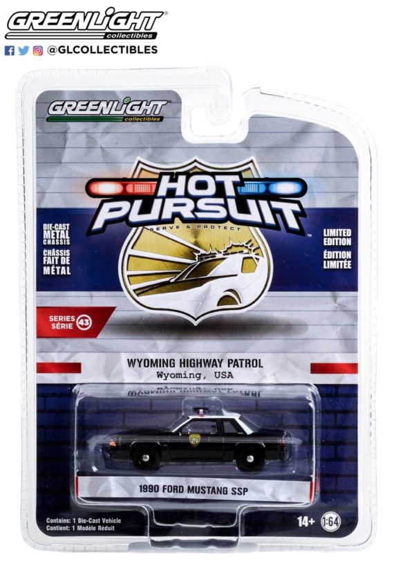 Greenlight 1/64 Hot Pursuit Series 43 - 1990 Ford Mustang SSP 43010-C