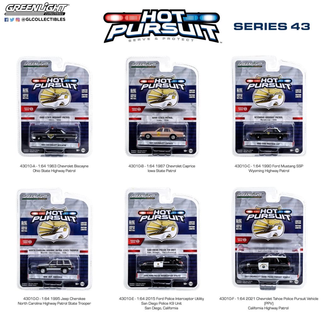 Greenlight 1/64 Hot Pursuit Series 43 - 1963 Chevrolet Biscayne 43010-A