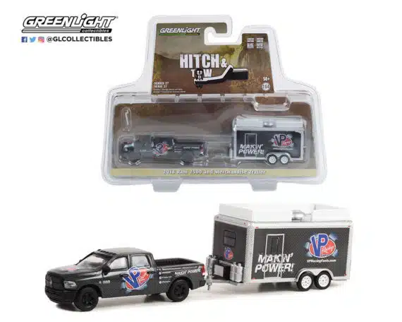 Greenlight 1/64 Hitch & Tow Series 27 - 2018 Ram 2500 and Merchandise Trailer 32270-C