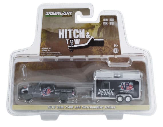Greenlight 1/64 Hitch & Tow Series 27 - 2018 Ram 2500 and Merchandise Trailer 32270-C