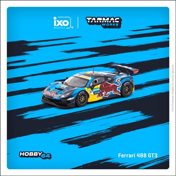 Tarmac Works 1/64 HOBBY64 Ferrari 488 GT3 DTM 2021 Monza Race 1 Winner Liam Lawson