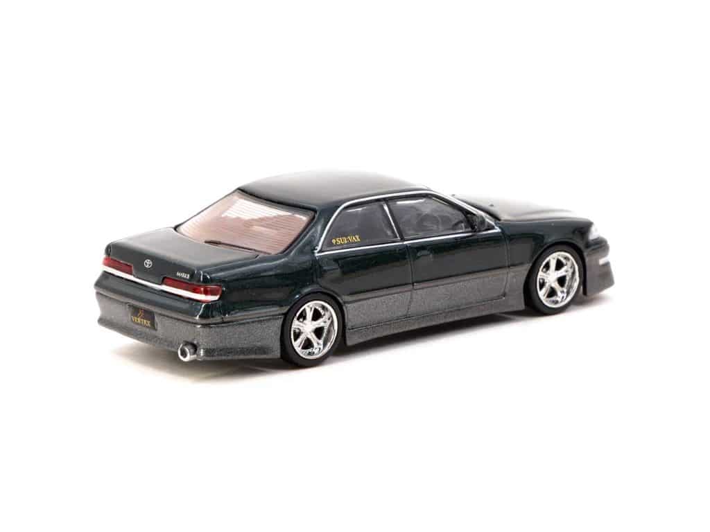 Tarmac Works 1/64 GLOBAL64 VERTEX Toyota Mark II JZX100 Dark Green Metallic