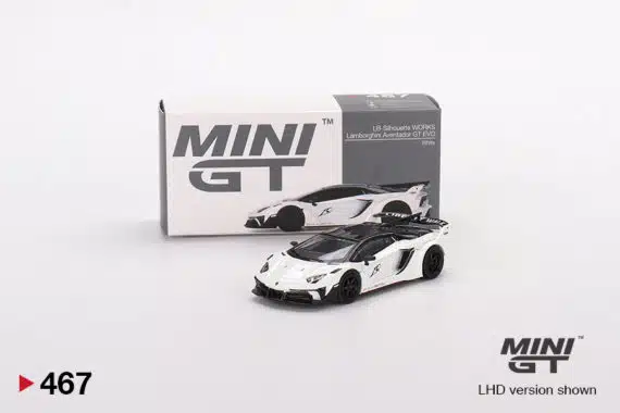 MINI GT No.467 LB-Silhouette WORKS Lamborghini Aventador GT EVO Presentation RHD MGT00467-R