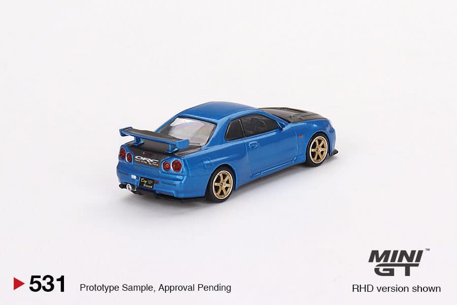 MINI GT No.531 Nissan Skyline GT-R (R34) Top Secret Bayside Blue MGT00531-R