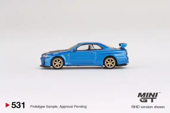 MINI GT No.531 Nissan Skyline GT-R (R34) Top Secret Bayside Blue MGT00531-R