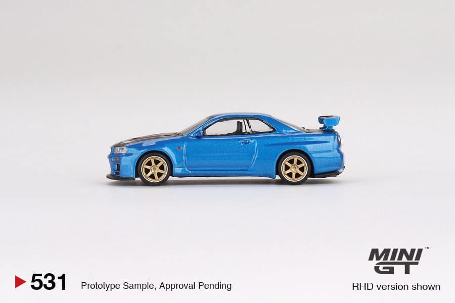 MINI GT No.531 Nissan Skyline GT-R (R34) Top Secret Bayside Blue MGT00531-R