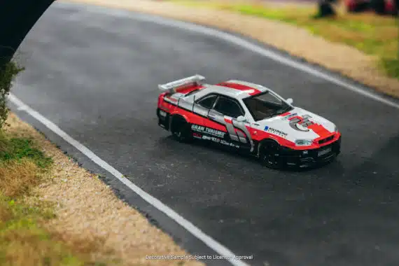 Tarmac Works 1/64 COLLAB64 Nissan Skyline GT-R (R34) Z-tune White/Red/Black