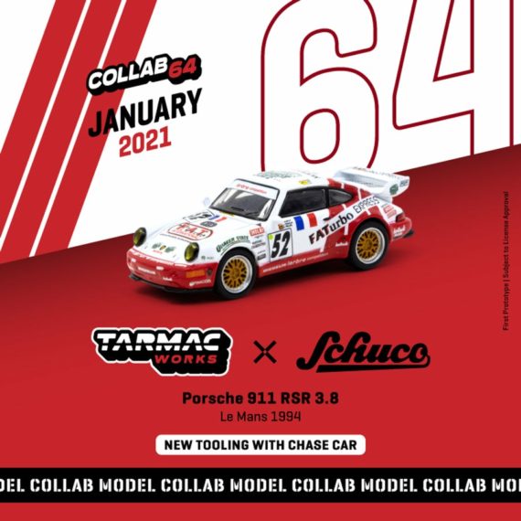 Tarmac Works 1/64 COLLAB64 Schuco X Tarmac Works 1/64 Porsche 911 RSR 3.8 24h Le Mans 1994