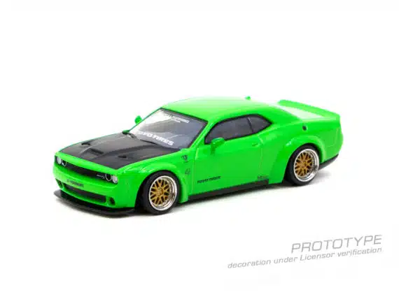 Tarmac Works 1/64 GLOBAL64 LB-WORKS Dodge Challenger SRT Hellcat Green Metallic