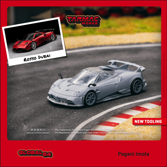 Tarmac Works 1/64 GLOBAL64 Pagani Imola Rosso Dubai