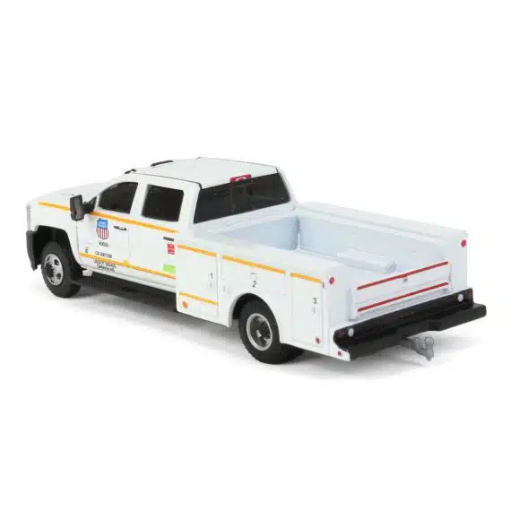 Greenlight 1/64 Dually Drivers Series 11 - 2018 Chevrolet Silverado 3500 Dually Service Bed - Union Pacific Railroad Maintenance 46110-C