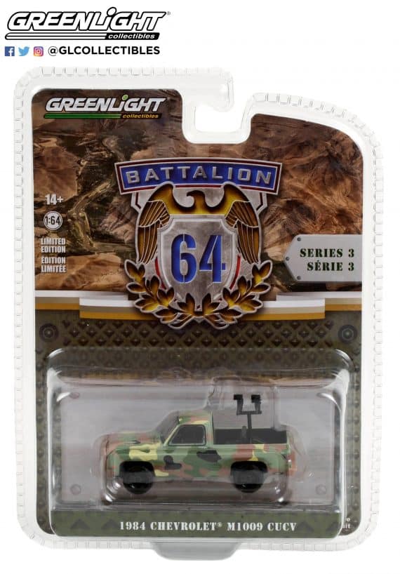 Greenlight 1/64 Battalion 64 Series 3 - 1984 Chevrolet M1009 CUCV 61030-E