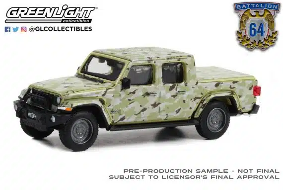 Greenlight 1/64 Battalion 64 Series 3 - 2022 Jeep Gladiator - U.S. Army 61030-F