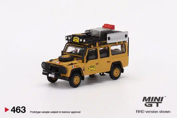MINI GT 1/64 No.463 Land Rover Defender 110 1989 Camel Trophy Amazon Team France RHD MGT00463-R