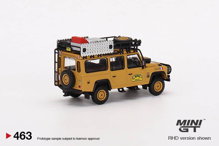 MINI GT 1/64 No.463 Land Rover Defender 110 1989 Camel Trophy Amazon Team France RHD MGT00463-R