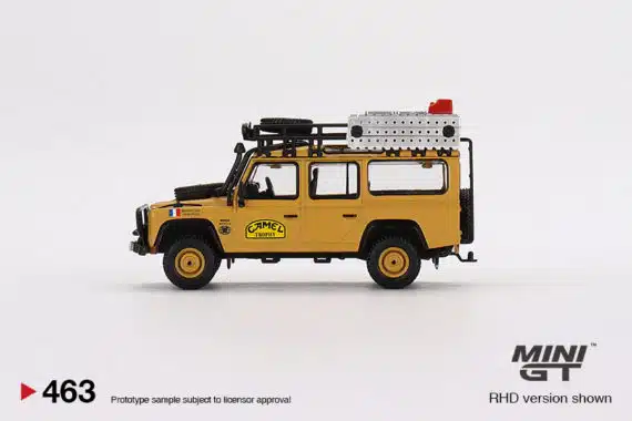 MINI GT 1/64 No.463 Land Rover Defender 110 1989 Camel Trophy Amazon Team France RHD MGT00463-R