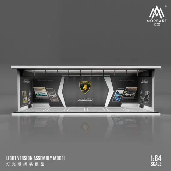 MOREART 1/64 Lamborghini Parking Garage Diorama with LED lights