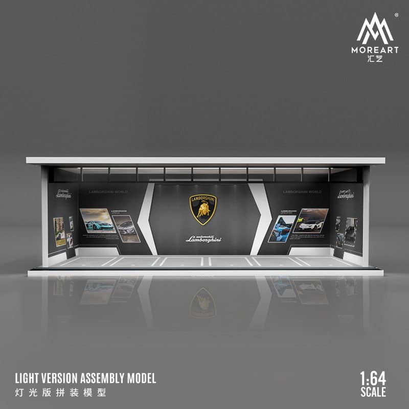 MOREART 1/64 Lamborghini Parking Garage Diorama with LED lights