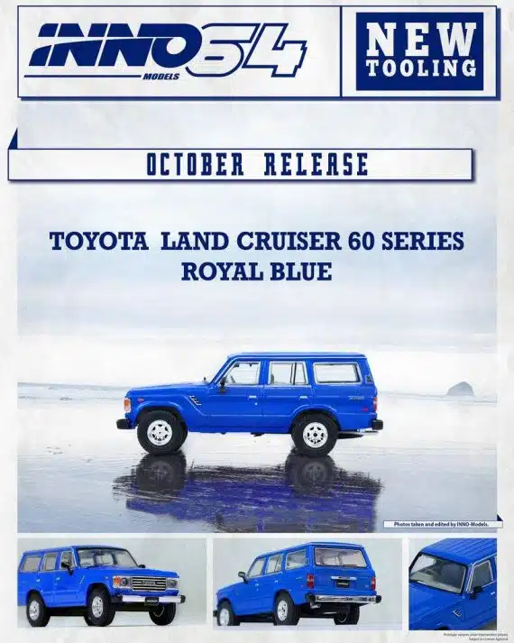 INNO64 1/64 TOYOTA LAND CRUISER FJ60 Royal Blue (IN64-FJ60-BLU)