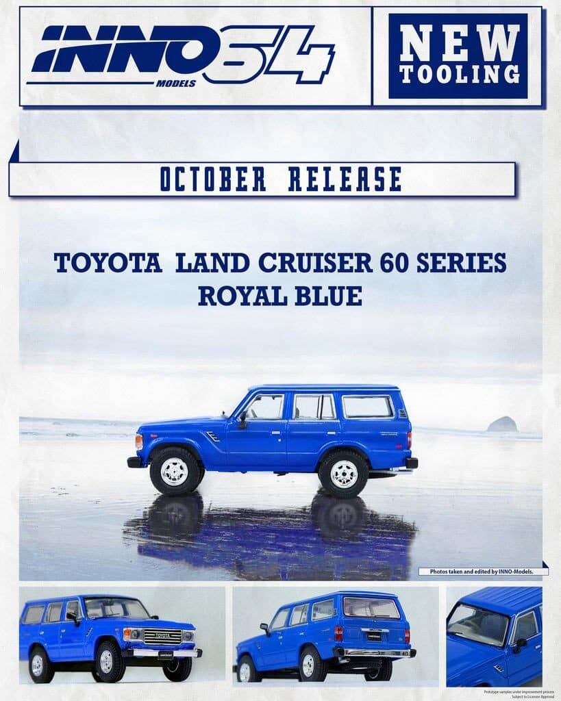 INNO64 1/64 TOYOTA LAND CRUISER FJ60 Royal Blue (IN64-FJ60-BLU)