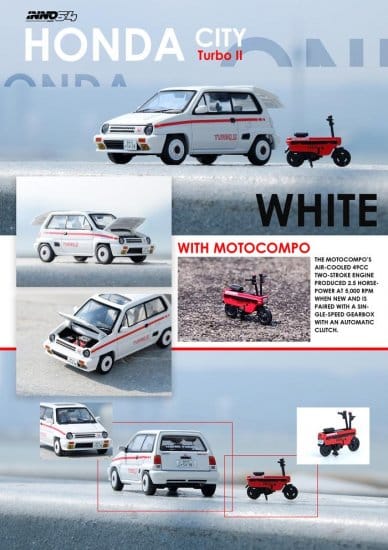 INNO64 1/64 Honda City Turbo II with Motocompo