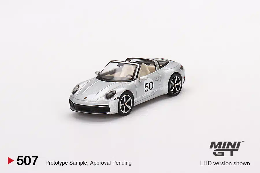 MINI GT No.507 Porsche 911 Targa 4S Heritage Design Edition GT Silver Metallic