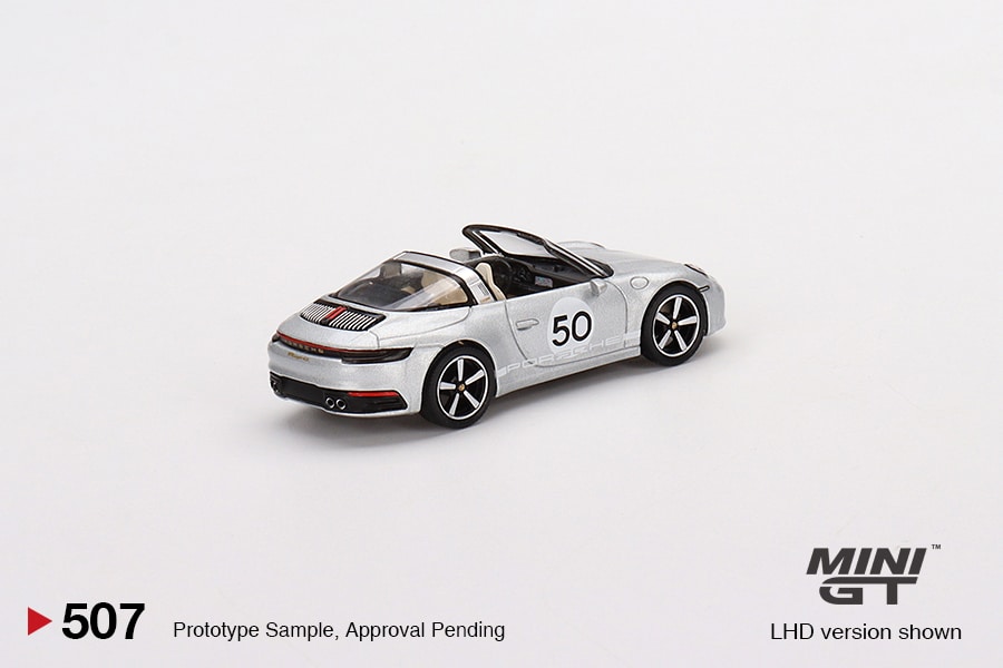 MINI GT No.507 Porsche 911 Targa 4S Heritage Design Edition GT Silver Metallic