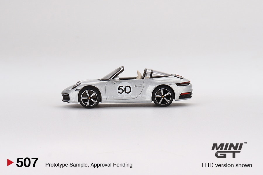 MINI GT No.507 Porsche 911 Targa 4S Heritage Design Edition GT Silver Metallic