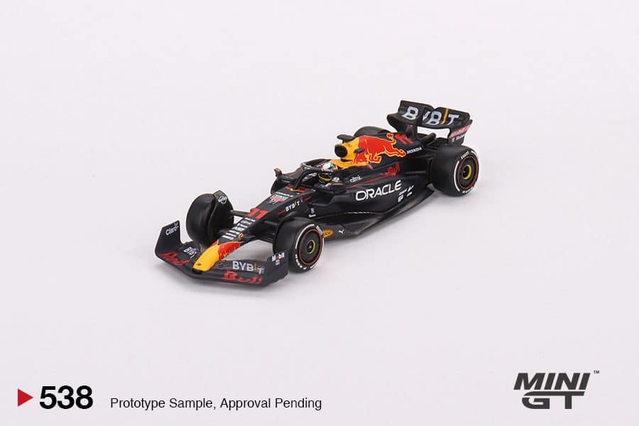 MINI GT No.538 Oracle Red Bull Racing RB18 #11 Sergio Pérez 2022 Abu Dhabi Grand Prix 3rd Place LHD MGT00538-L