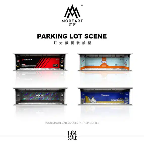 MOREART 1/64 Gulf Parking Garage Diorama with LED lights