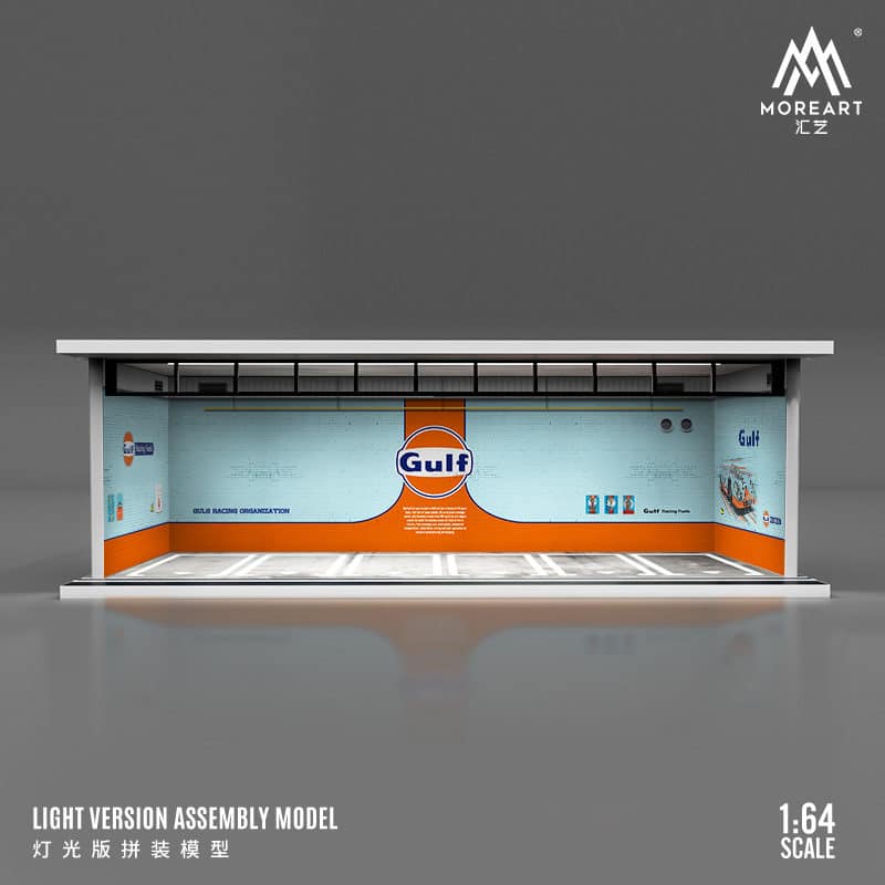 MOREART 1/64 Gulf Parking Garage Diorama with LED lights