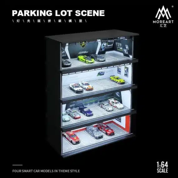 MOREART 1/64 Michelin Parking Garage Diorama with LED lights